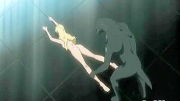 Huge Boobed Pregnant Hentai Gets Fucked by Lizard Monster in Anime