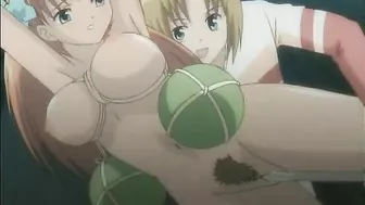 Bondage Coed Gets Stuffed with Stick in Pussy and Assfucked