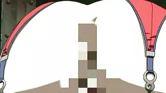 Chained hentai gets ass injection and sprayed shit, chained, bondage, ass, injection, roped