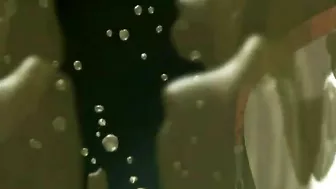 Chained hentai gets ass injection and sprayed shit, chained, bondage, ass, injection, roped