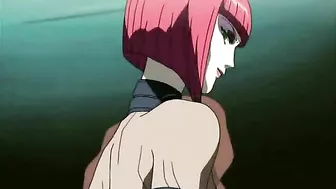 Chained hentai gets ass injection and sprayed shit, chained, bondage, ass, injection, roped