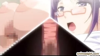 Bondage hentai with a muzzle watching her friend getting fucked on the train Bondage hentai with a muzzle watching her friend getting fucked on the train