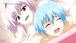 Busty Teen Anime Girl Rides Horny Penis in Cartoon Hentai Boob Fest