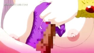 Busty Teen Anime Girl Rides Horny Penis in Cartoon Hentai Boob Fest
