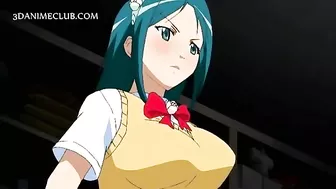 Busty Anime Sucks Big Shaft at School - Big Tits Hentai Porn