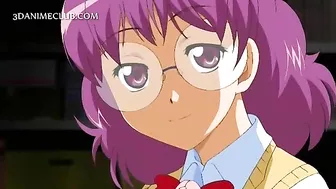 Busty Anime Sucks Big Shaft at School - Big Tits Hentai Porn