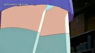 Busty Anime Sucks Big Shaft at School - Big Tits Hentai Porn