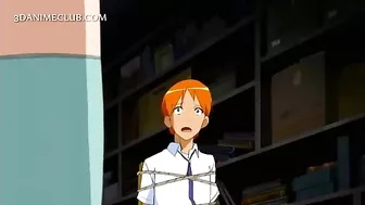 Busty Anime Sucks Big Shaft at School - Big Tits Hentai Porn