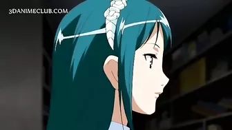 Busty Anime Sucks Big Shaft at School - Big Tits Hentai Porn