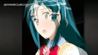 Busty Anime Sucks Big Shaft at School - Big Tits Hentai Porn