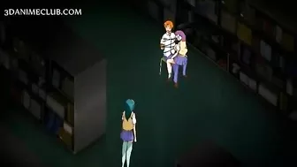 Busty Anime Sucks Big Shaft at School - Big Tits Hentai Porn