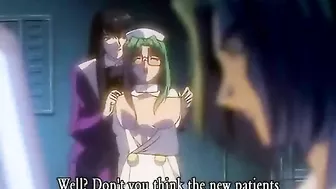 Hard Bondage Threesome Fucked by Shemale Anime Nurse in Hentai Porn