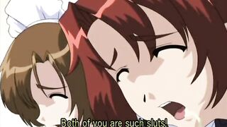 Hentai Maids Dildo Eachother & Hot Fuck Master - Anime Porn