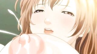Hentai Cock Rubbed by Massive Tits - Hardcore Blowjob and Cumshot