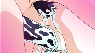 Hentai Maid Lesbian Threesome Dildo Fuck Wet Pussy