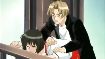 Coed busty hentai cutie gets fingered and anal fucked, Coed, Fingered