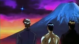 Hentai monsters with tentacle cocks take on multiple partners in an outdoor gangbang