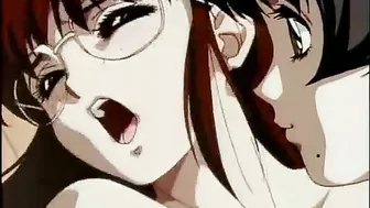 Shemale hentai with bigboobs gets sucked her cock by a busty ani