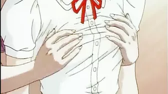 Shemale hentai with bigboobs gets sucked her cock by a busty ani