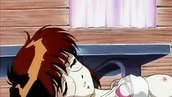 Shemale hentai with bigboobs gets sucked her cock by a busty ani