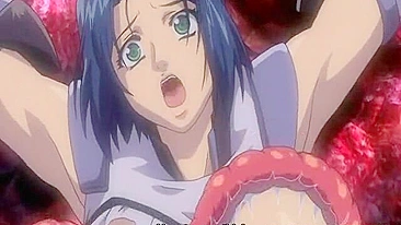 Hentai with massive tits get penetrated by fiery red tentacles in this explosive video!