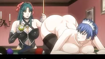 Sexy Hentai Maid Gets Bound and Fucked with Balls in Her Pussy