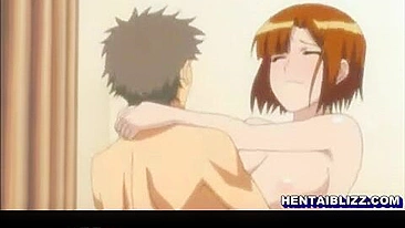 Hentai Cutie with Big Boobs Gets Wet and Poked in Her Pussy