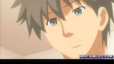 Hentai Cutie with Big Boobs Gets Wet and Poked in Her Pussy