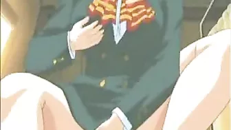 Redhead Hentai Gets Tittyfucked with Dildoed Ass and Pussy