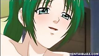 Japanese Hentai Video - Big Boobs MILF Gets Blowjob, Fingering, and Solo Action