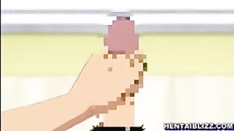 Japanese Hentai Video - Big Boobs MILF Gets Blowjob, Fingering, and Solo Action