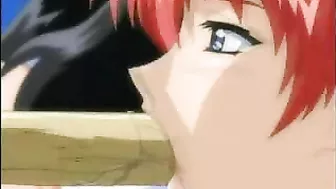 Hentai coedes as her friend gets assfucked by a pervy guy