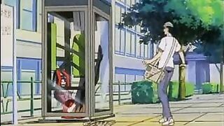 Public Phone Bound Hentai Big Boobs Gagged and Tied for Maximum Pleasure