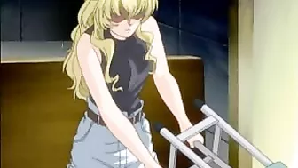 Hentai Lesbian Threesome Fisting and Dildoing Big Boobs