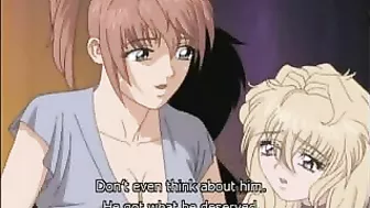 Hentai Lesbian Threesome Fisting and Dildoing Big Boobs