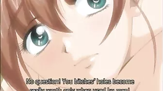 Hentai Lesbian Threesome Fisting and Dildoing Big Boobs