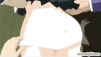 Three-way Bondage Threesome with Wet Pussy Fingered by Hentai