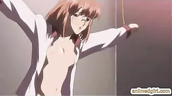 Three-way Bondage Threesome with Wet Pussy Fingered by Hentai