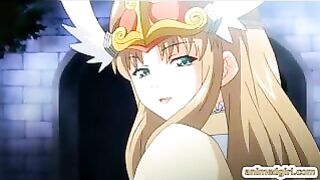 Hentai Princess Hard Poked from Behind by Big Boobs Anime Prince