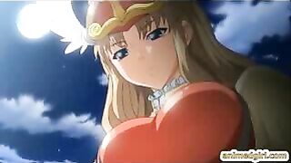 Hentai Princess Hard Poked from Behind by Big Boobs Anime Prince