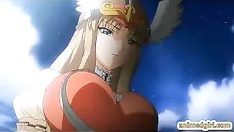 Hentai Princess Hard Poked from Behind by Big Boobs Anime Prince