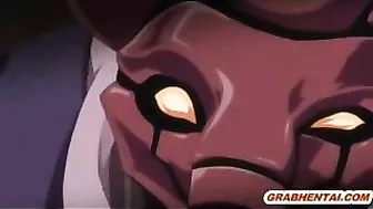 Monstrous Tentacle Fucking of Pregnant Hentai Coed