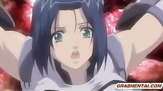 Monstrous Tentacle Fucking of Pregnant Hentai Coed