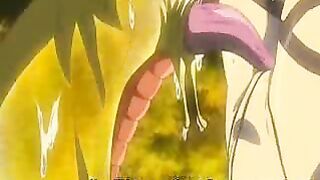 Hentai Beauty Gets Tentacle Monster Drilled All Over in the Forest