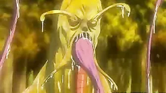 Hentai Beauty Gets Tentacle Monster Drilled All Over in the Forest