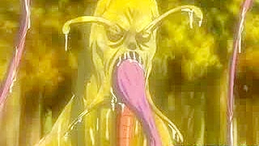 Hentai Beauty Gets Tentacle Monster Drilled All Over in the Forest