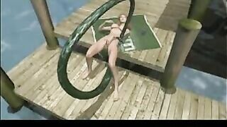 Hentai Fans' Delight - 3D Animated Slut Gets Fucked by Massive Tentacles