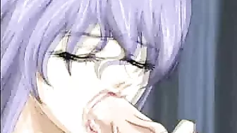 Shemale hentai with big boobs and a busty anime character get off on each other's cocks in this steamy porn video.