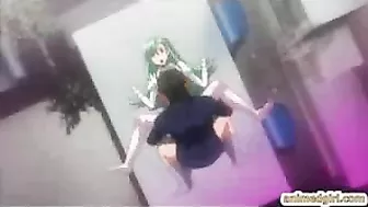 Bound and Busty Hentai Coed Gets Fierce Fucking