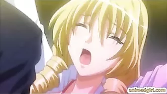 Bound and Busty Hentai Coed Gets Fierce Fucking